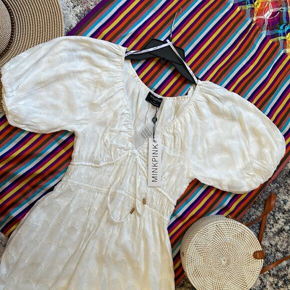 NWT Mink Pink Abella Mini Dress in White - Picture 8 of 12